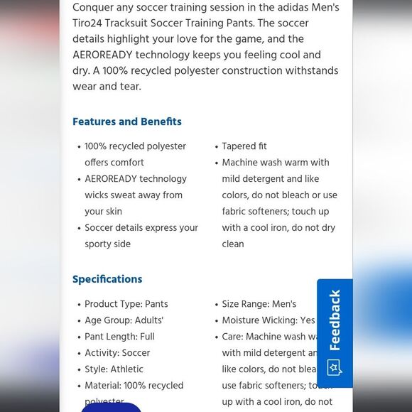 Adidas Tiro24 Training Pants- Black - Picture 6 of 10